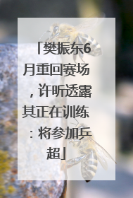 樊振东6月重回赛场，许昕透露其正在训练：将参加乒超