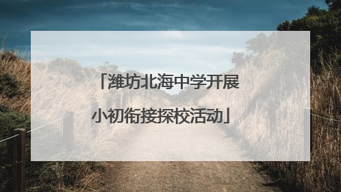 潍坊北海中学开展小初衔接探校活动