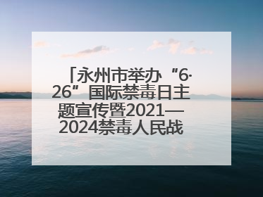 永州市举办“6·26”国际禁毒日主题宣传暨2021—2024禁毒人民战争成果展活动
