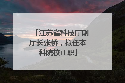 江苏省科技厅副厅长张桥，拟任本科院校正职