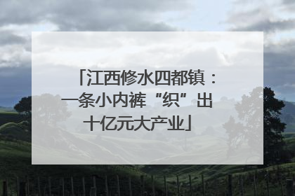 江西修水四都镇：一条小内裤“织”出十亿元大产业