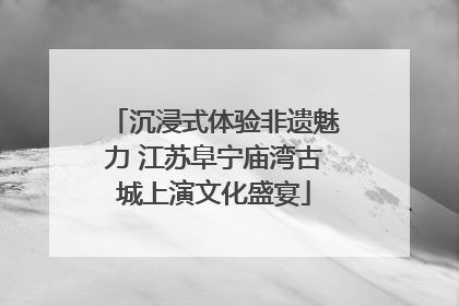 沉浸式体验非遗魅力 江苏阜宁庙湾古城上演文化盛宴