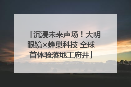 沉浸未来声场！大明眼镜×蜂巢科技 全球首体验落地王府井