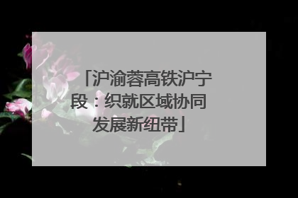 沪渝蓉高铁沪宁段：织就区域协同发展新纽带