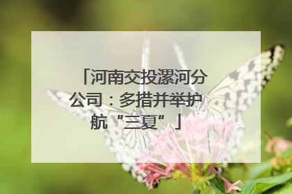 河南交投漯河分公司：多措并举护航“三夏”