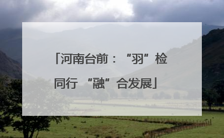 河南台前：“羽”检同行 “融”合发展