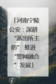 河南宁陵公安：深耕“派出所主防” 推进“警网融合”发展