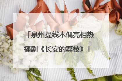 泉州提线木偶亮相热播剧《长安的荔枝》