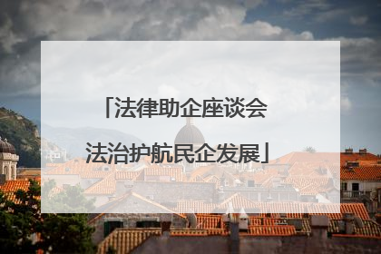 法律助企座谈会 法治护航民企发展