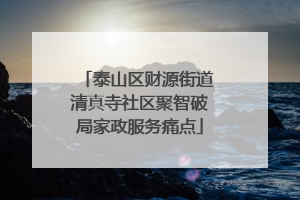 泰山区财源街道清真寺社区聚智破局家政服务痛点