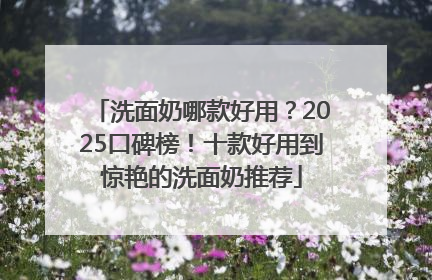 洗面奶哪款好用？2025口碑榜！十款好用到惊艳的洗面奶推荐