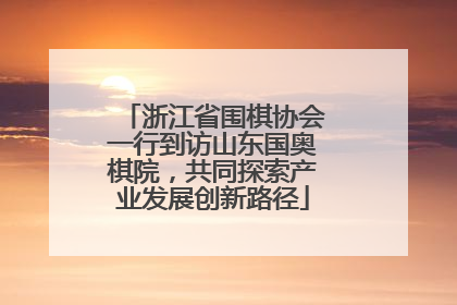 浙江省围棋协会一行到访山东国奥棋院，共同探索产业发展创新路径