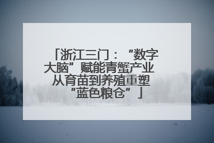 浙江三门：“数字大脑”赋能青蟹产业 从育苗到养殖重塑“蓝色粮仓”