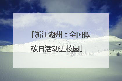 浙江湖州：全国低碳日活动进校园