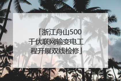 浙江舟山500千伏联网输变电工程开展双线检修