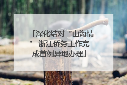 深化结对“山海情” 浙江侨务工作完成首例异地办理