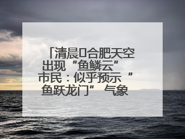 清晨﻿合肥天空出现“鱼鳞云” 市民：似乎预示“鱼跃龙门” 气象专家科普