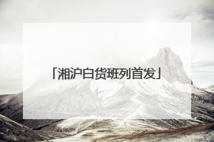 湘沪白货班列首发