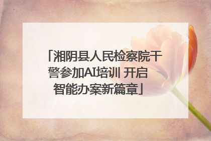 湘阴县人民检察院干警参加AI培训 开启智能办案新篇章