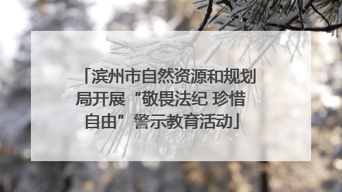滨州市自然资源和规划局开展“敬畏法纪 珍惜自由”警示教育活动