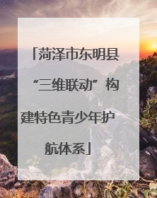 菏泽市东明县“三维联动”构建特色青少年护航体系