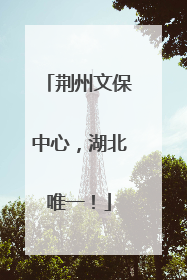 荆州文保中心，湖北唯一！