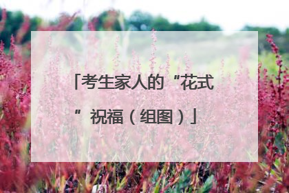 考生家人的“花式”祝福（组图）