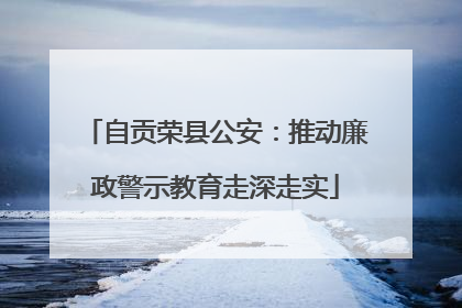 自贡荣县公安：推动廉政警示教育走深走实