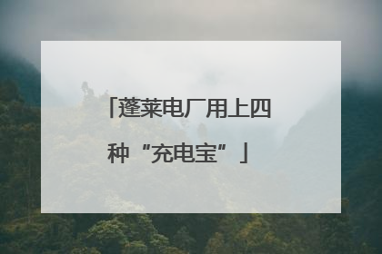 蓬莱电厂用上四种“充电宝”