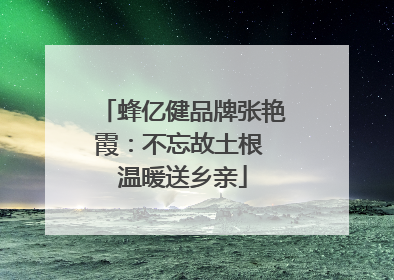 蜂亿健品牌张艳霞：不忘故土根 温暖送乡亲