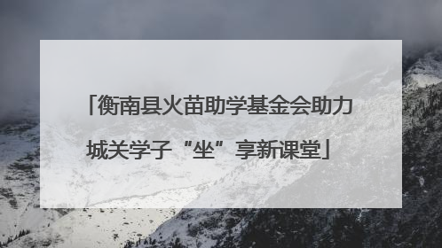 衡南县火苗助学基金会助力城关学子“坐”享新课堂