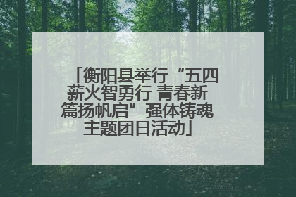 衡阳县举行“五四薪火智勇行 青春新篇扬帆启”强体铸魂主题团日活动