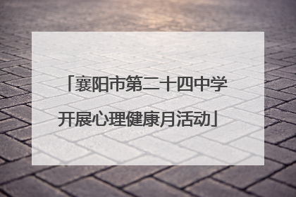 襄阳市第二十四中学开展心理健康月活动
