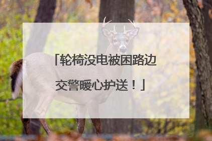 轮椅没电被困路边 交警暖心护送！