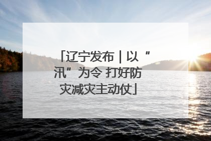 辽宁发布｜以“汛”为令 打好防灾减灾主动仗