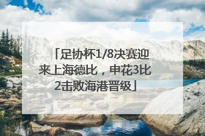 足协杯1/8决赛迎来上海德比，申花3比2击败海港晋级