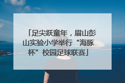 足尖跃童年，眉山彭山实验小学举行“海豚杯”校园足球联赛