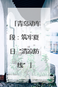 青岛动车段：筑牢夏日“清凉防线”
