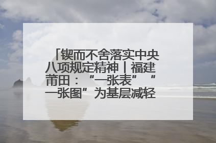 锲而不舍落实中央八项规定精神丨福建莆田：“一张表”“一张图”为基层减轻“数字负担”