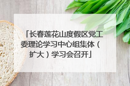 长春莲花山度假区党工委理论学习中心组集体（扩大）学习会召开
