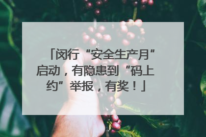 闵行“安全生产月”启动，有隐患到“码上约”举报，有奖！