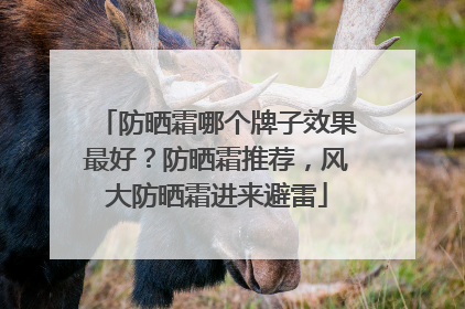 防晒霜哪个牌子效果最好？防晒霜推荐，风大防晒霜进来避雷