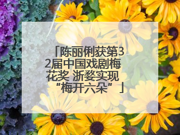 陈丽俐获第32届中国戏剧梅花奖 浙婺实现“梅开六朵”