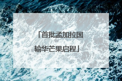 首批孟加拉国输华芒果启程
