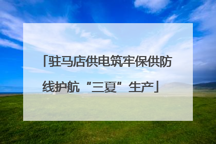 驻马店供电筑牢保供防线护航“三夏”生产