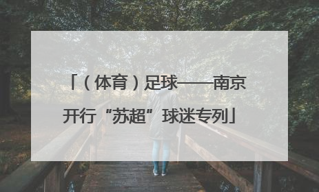 （体育）足球——南京开行“苏超”球迷专列