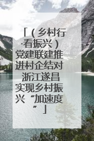 （乡村行·看振兴）党建联建推进村企结对 浙江遂昌实现乡村振兴“加速度”