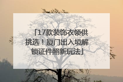 17款装饰衣领供挑选！厦门出入境解锁证件照新玩法