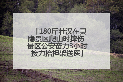 180斤壮汉在灵隐景区爬山时摔伤 景区公安奋力3小时接力抬担架送医