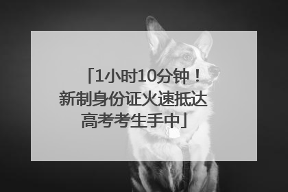 1小时10分钟！新制身份证火速抵达高考考生手中